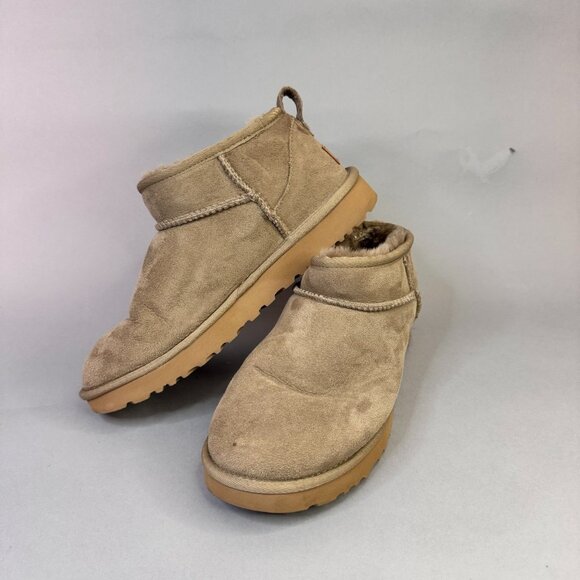Authentic UGG Classic Ultra Mini Women's Winter Ankle Boots Antilope - Picture 1 of 8